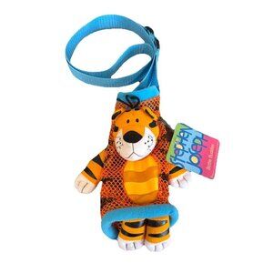 NWT Stephen Joseph Bottle Buddy Mesh Adjustable Strap Tiger Blue Lightweight